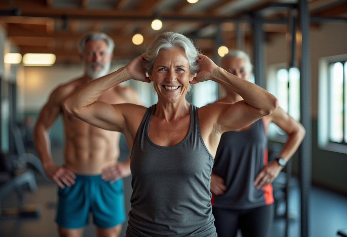 Задоволені клієнти в спортзалі